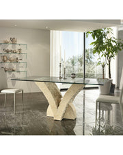 Fixed table 180 x 100 - Transparent - Papillon