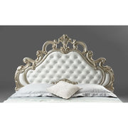 White baroque double bed with container Aleksandra