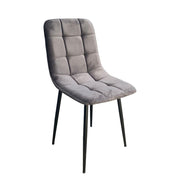 Dani upholstered chair in anthracite gray checked velvet