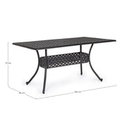 Ivrea outdoor table rectangular anthracite cm 90 x 160