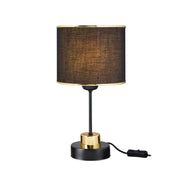 Metal table lamp and black fabric lampshade Arden ASZ1633