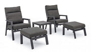 Anthracite coffee table in industrial style cm 50x50