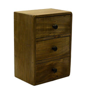 Rectangular wooden storage box 3 drawers cm17x12h24