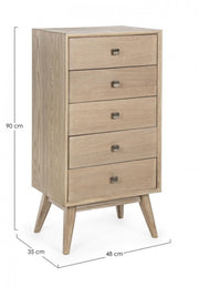 Chest of 5 drawers Alannis minimal design