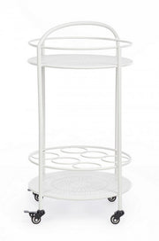 White steel bottle trolley