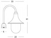 Transparent Thermoplastic Headlamp Holder, 60mm Diameter, 150mm Lamp Height, IP43 Black