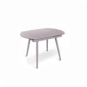 Extendable table in tempered glass with gray top 120/180x90h cm