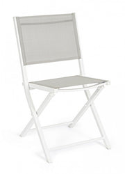 Hilde white folding chair for outdoor use