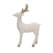White gold ceramic reindeer cm15x6h23