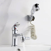 Two-jet hand shower for washbasin or bidet with diverter and aerator - Smart Series