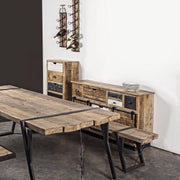 Sideboard 2 doors 7 drawers Tudor 125x37x80h cm