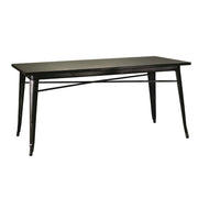 Modern table with brown iron top cm 80 x 160 x h 76