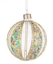 Multicolor Spangly Sphere Vase - 12x D80