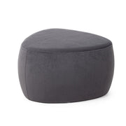 Pouff Stone dark gray velvet effect