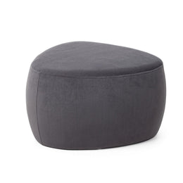 Pouff Stone dark gray velvet effect