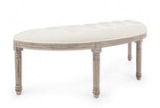 Natural bench in classic style fabric