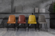 Set of 4 Soft-Touch Chairs - 52cm x 45cm x 85cm