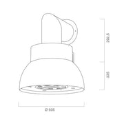 BELL extractor hood in antique copper stainless steel Ø50 cm