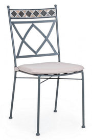 Berkley chair in metal for outdoor use