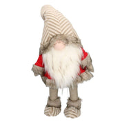 Gray red gnome fabric puppet cm35x25h90