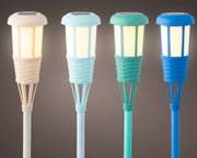 4-color plastic solar torch for outdoor use