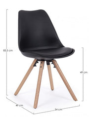 4x New Trend Chair Black