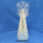 Transparent and white glass angel cm ø8h24