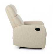 Iris beige fabric manual recliner armchair