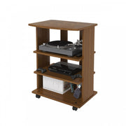 Antique walnut TV trolley 2 shelves open Cm 60x45xH 81