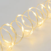 500 MicroLED chain Coil 25m warm white with silver transparent cable