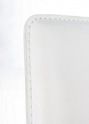 2x White faux leather design style stool