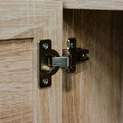 Bali 56A TV stand 2 wicker effect doors