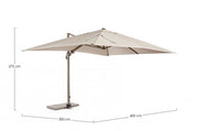 Saragozza parasol in aluminum 3x4 cm