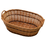Oval European wicker bread basket cm70x45h25