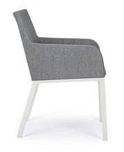 Gray powder coated aluminum chair 55x 62x 82h cm