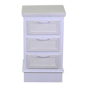 Liverpool wooden cabinet 3 white drawers cm37x30h64
