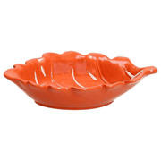 Orange porcelain bowl Foglia 100 cc