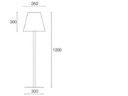 Small floor lamp E27 lounge line aluminum