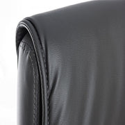 Office armchair with Queensland armrests in dark gray eco-leather