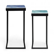 Set of modern coffee tables industrial furniture 2 pcs