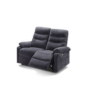 Dark Grey 2-Seater Sofa with 2 Electric Recliners - 145cm x 92cm x 109cm