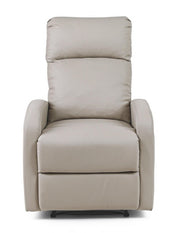 Iris faux leather manual reclining armchair in dove gray