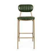 Addy dark green vintage bar stool 41x51x100h cm