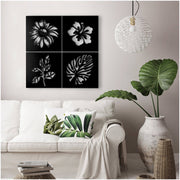 Black abstract wall decoration 40 x 40 x 4 cm