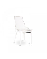 2x Myriam white leatherette chair STS