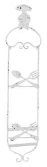 Large white iron plate rack us-0938cm. 19.5 x 5.5 h 82