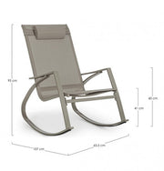 Bizzotto Tortora rocking garden armchair