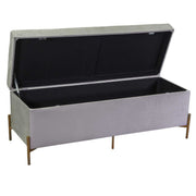 Light gray velvet bench cm115x40h45