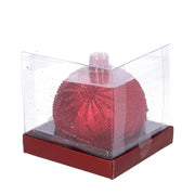 Red sphere paraffin candle cm ø9h9