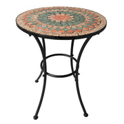 Table with Mosaic Decoration 'Alice' Ø Cm 60 X H.70